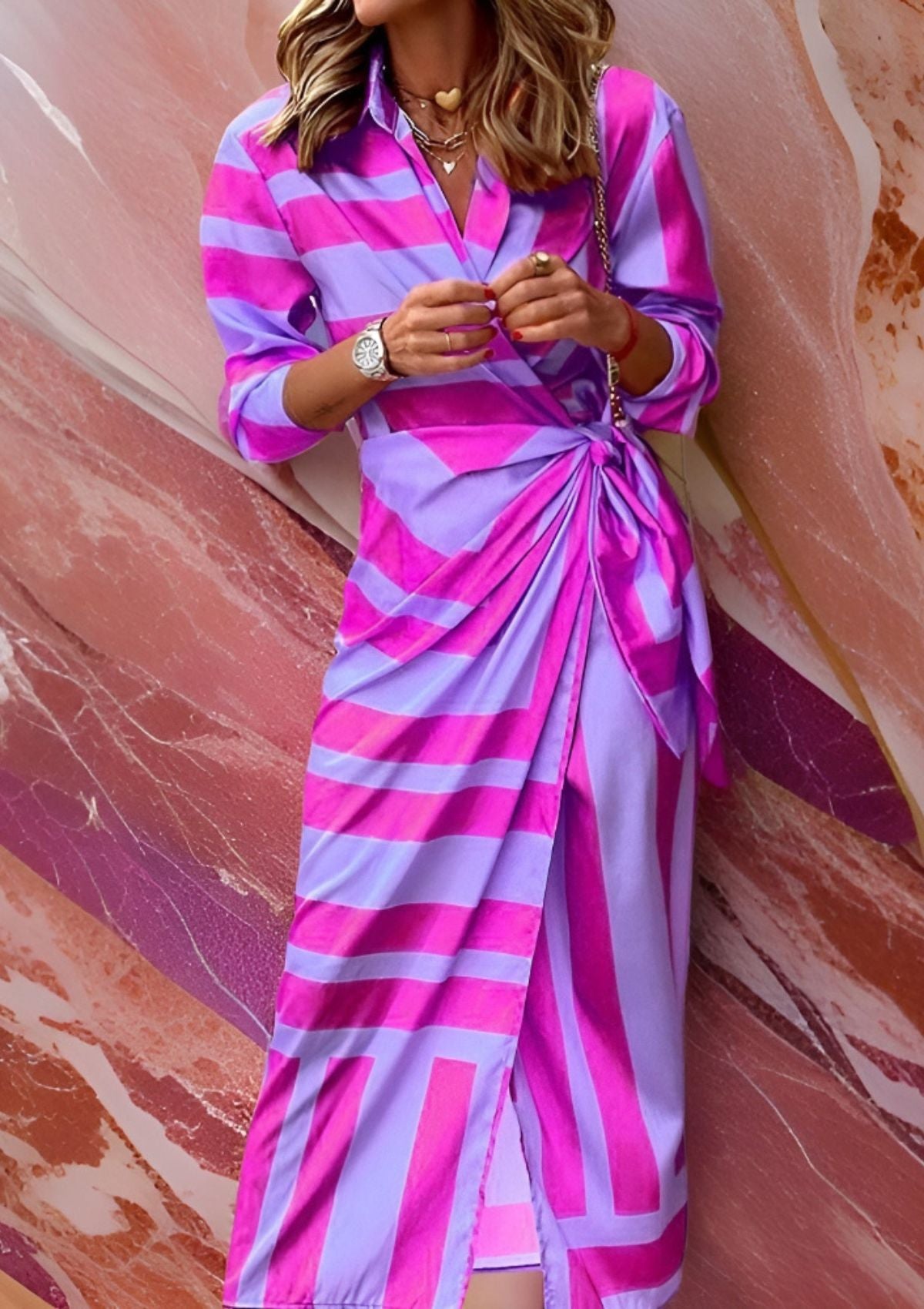 Amalia™ – Timeless Printed Wrap Dress