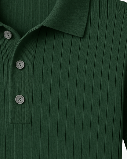 DEVIN - BREATHABLE COTTON KNIT POLO SHIRT