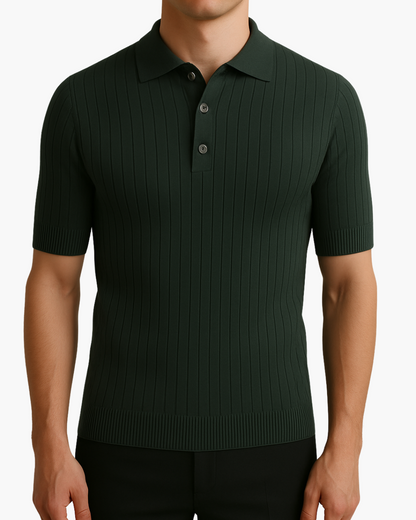 DEVIN - BREATHABLE COTTON KNIT POLO SHIRT