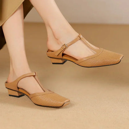 ANN - RENA LEATHER SANDALS