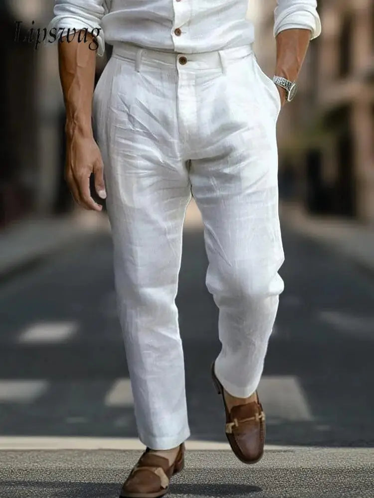 Alaric - Tailored Linen Trousers