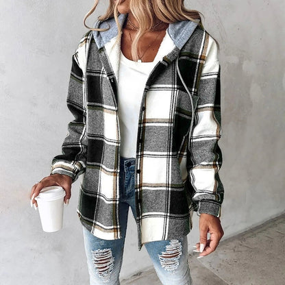 MAGIE - PLAID BUTTON-UP JACKET