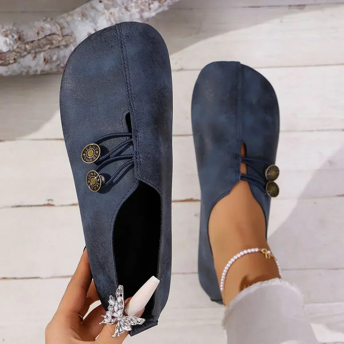JODI - SOFT SUEDE FOOTCARE LOAFERS