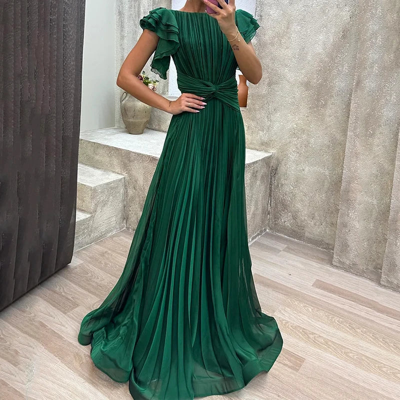 Abigail™ | Elegant Pleated Evening Gown