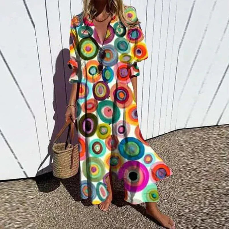 Trishia - Vibrant Bloom Dress