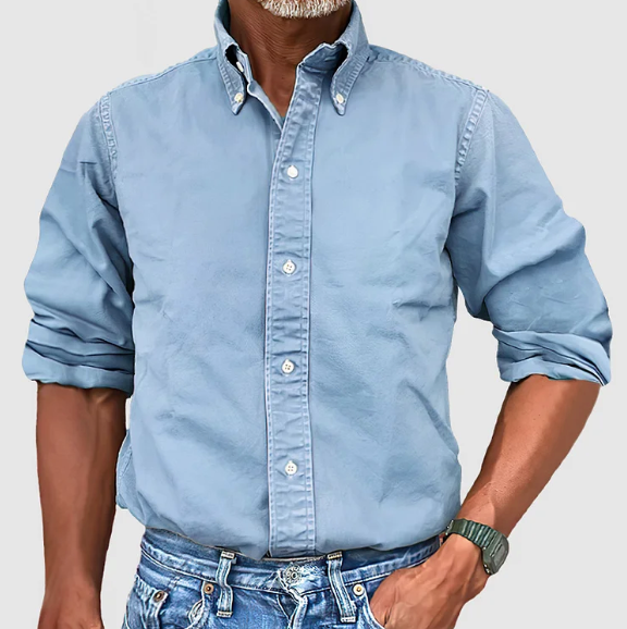 CHRIS - COTTON LONG SLEEVE POLO SHIRT
