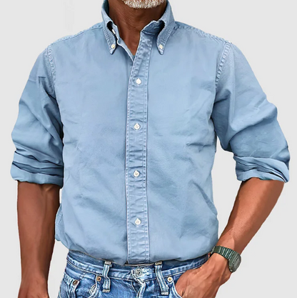 CHRIS - COTTON LONG SLEEVE POLO SHIRT