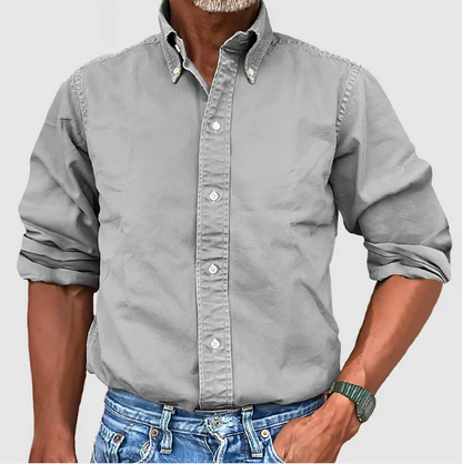 CHRIS - COTTON LONG SLEEVE POLO SHIRT