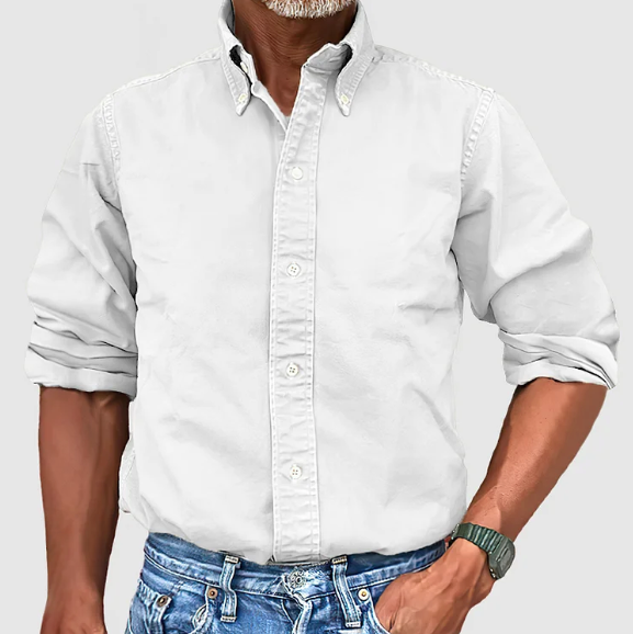 CHRIS - COTTON LONG SLEEVE POLO SHIRT