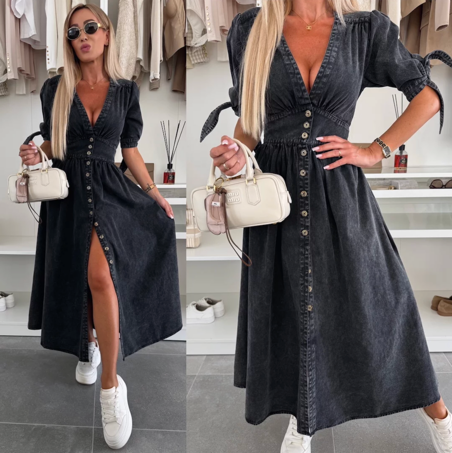 IVANIA - VIBRANT DENIM DRESS