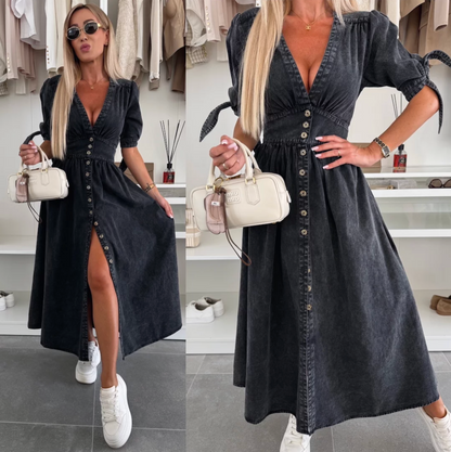 IVANIA - VIBRANT DENIM DRESS