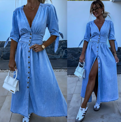 IVANIA - VIBRANT DENIM DRESS