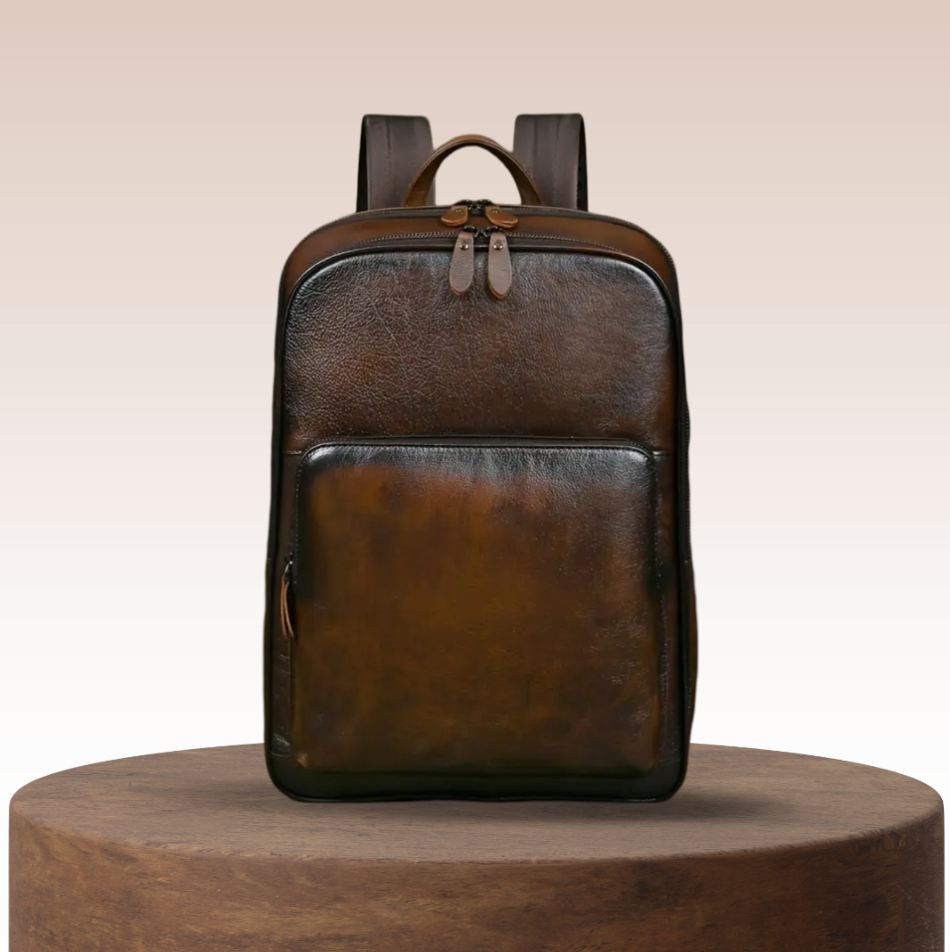 Bennett | Full-Grain Leather “Professor” Laptop Backpack
