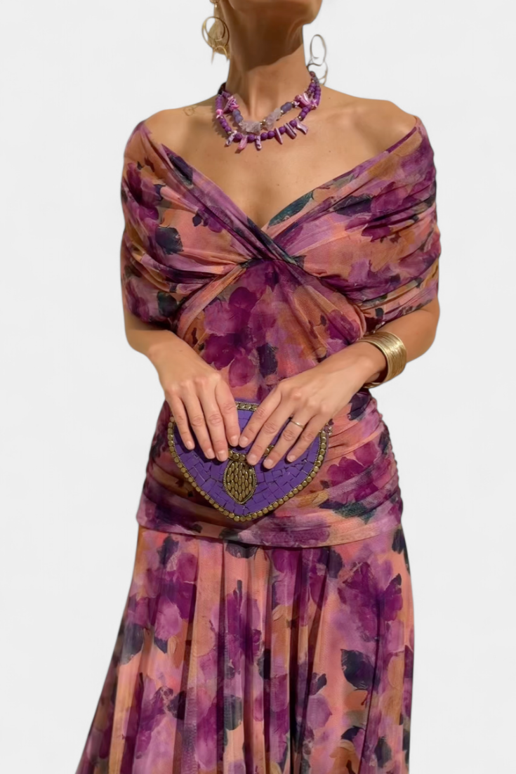 Alondra™ | V-Neck Long Floral Maxi Dress