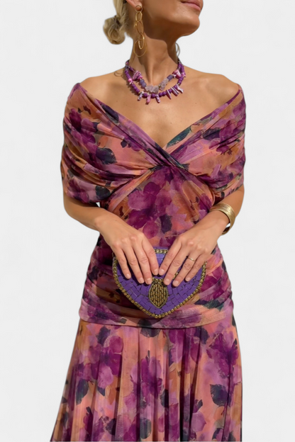 Alondra™ | V-Neck Long Floral Maxi Dress