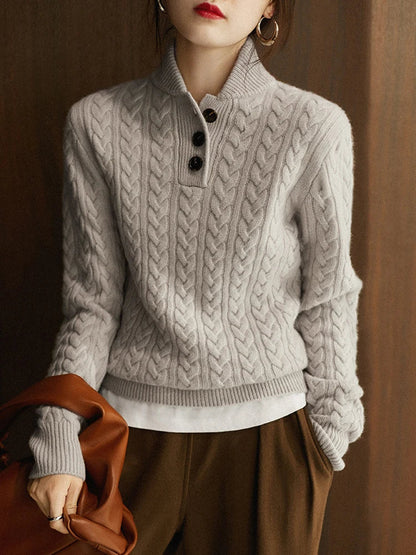 Arden Sweater with Button Front