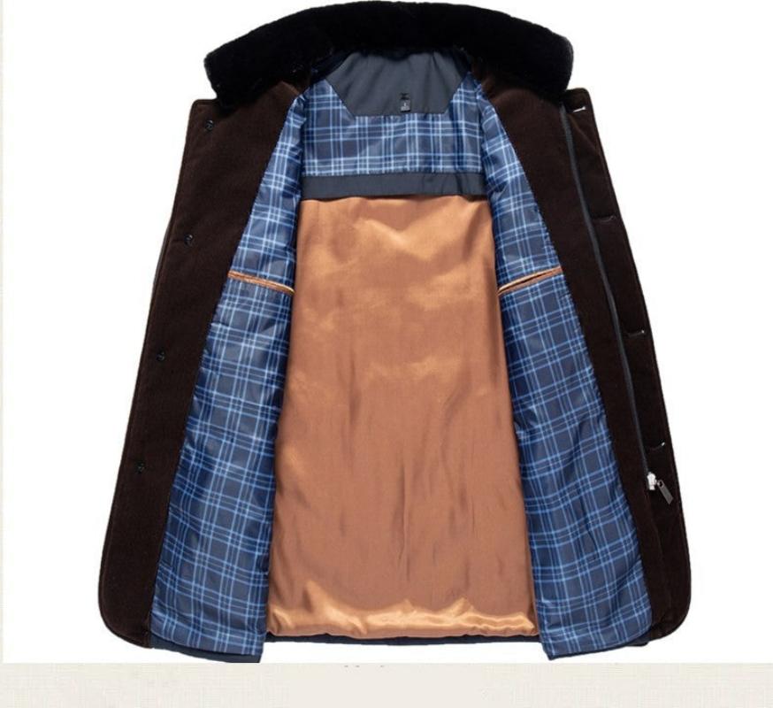 Michele Men's Winter Jacket with Stand-Up Collar