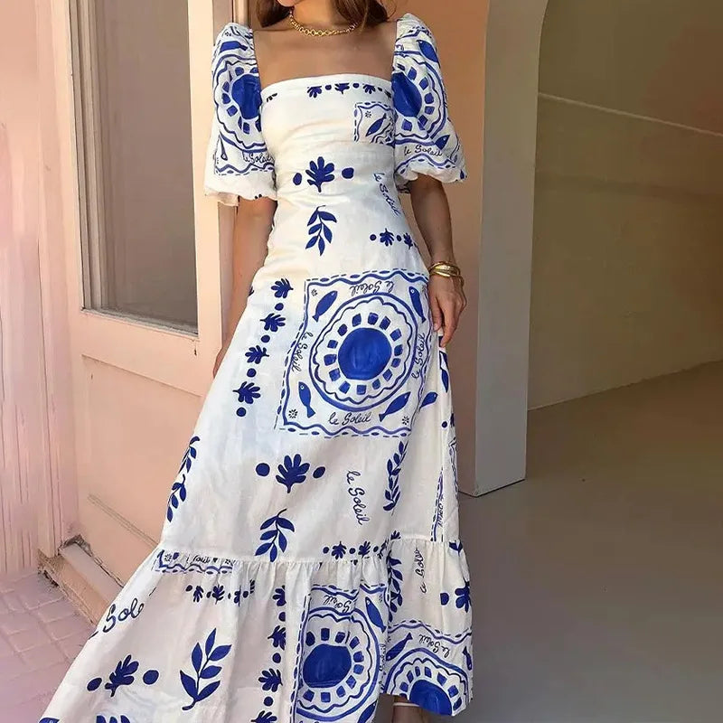 LARAVEL - SOPHISTICATED PLEATED MAXI DRESS