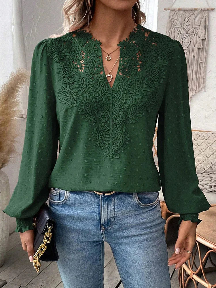 GIANNA - ELEGANT LACE BLOUSE
