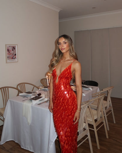 Kalea - Glitter Sequins Backless Strap Dress