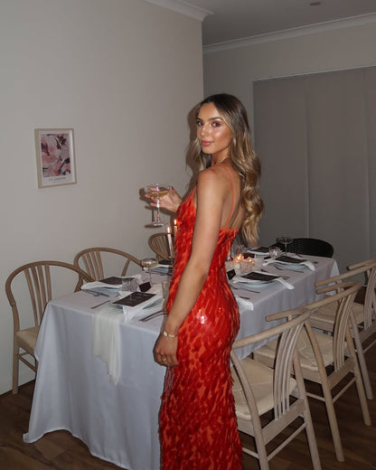 Kalea - Glitter Sequins Backless Strap Dress