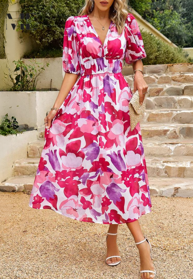 HAYLEY - FLOWER PRINT DRESS