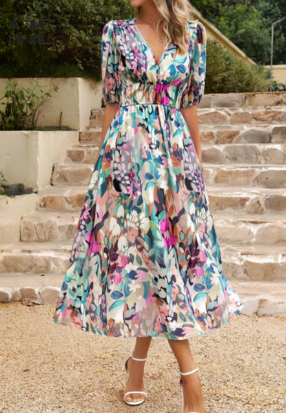 HAYLEY - FLOWER PRINT DRESS
