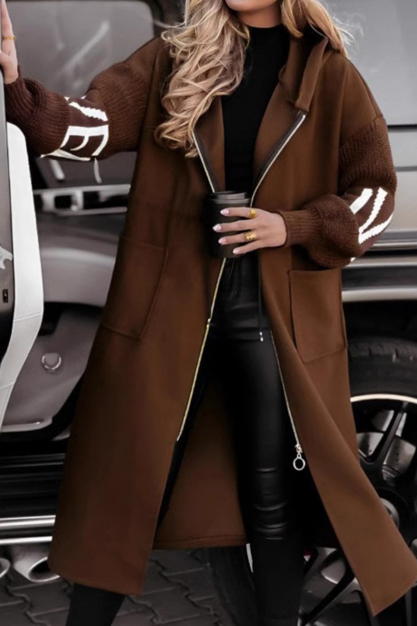 PARIS - MODERN CHIC KNIT HOODED JACKET