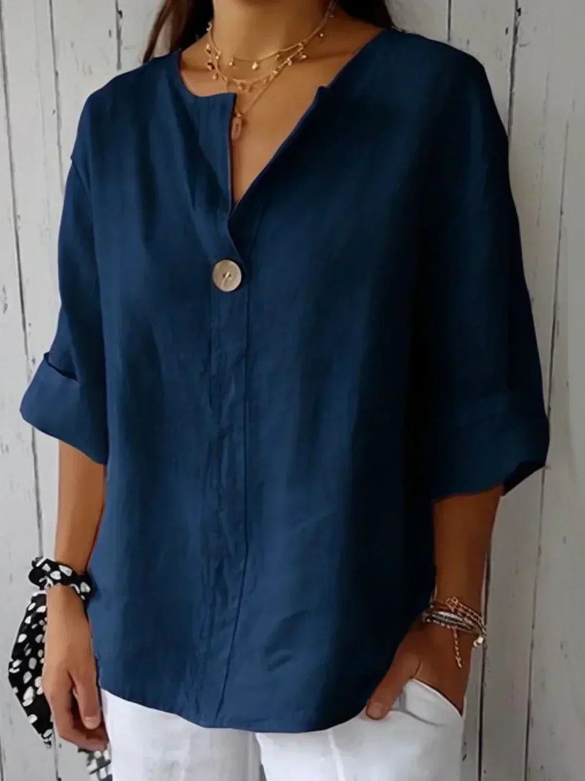 Angela™ | Casual V-Neck Blouse