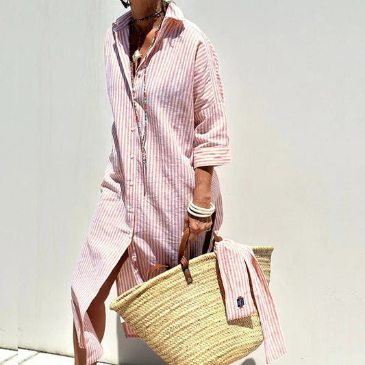 Armelle | Elegant Striped Summer Dress (Almost Sold Out)