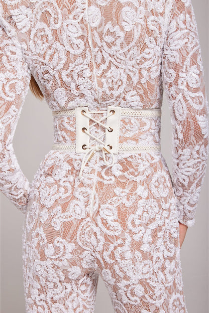 TAYA - LACE CORSET JUMPSUIT
