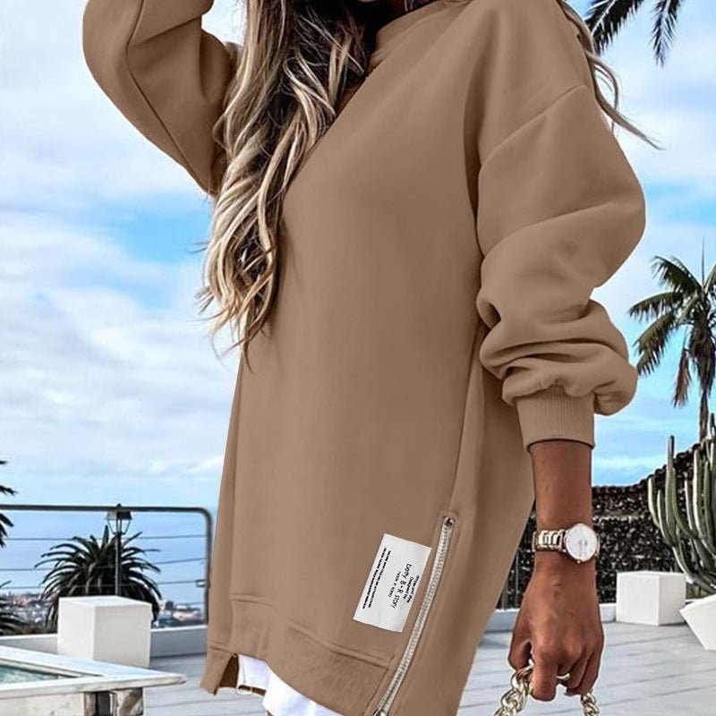 ANYA - PLAIN COLOR TRENDY CHIC PULLOVER