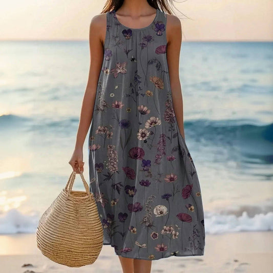 Celestine™ - VINTAGE FLORAL PRINT DRESS
