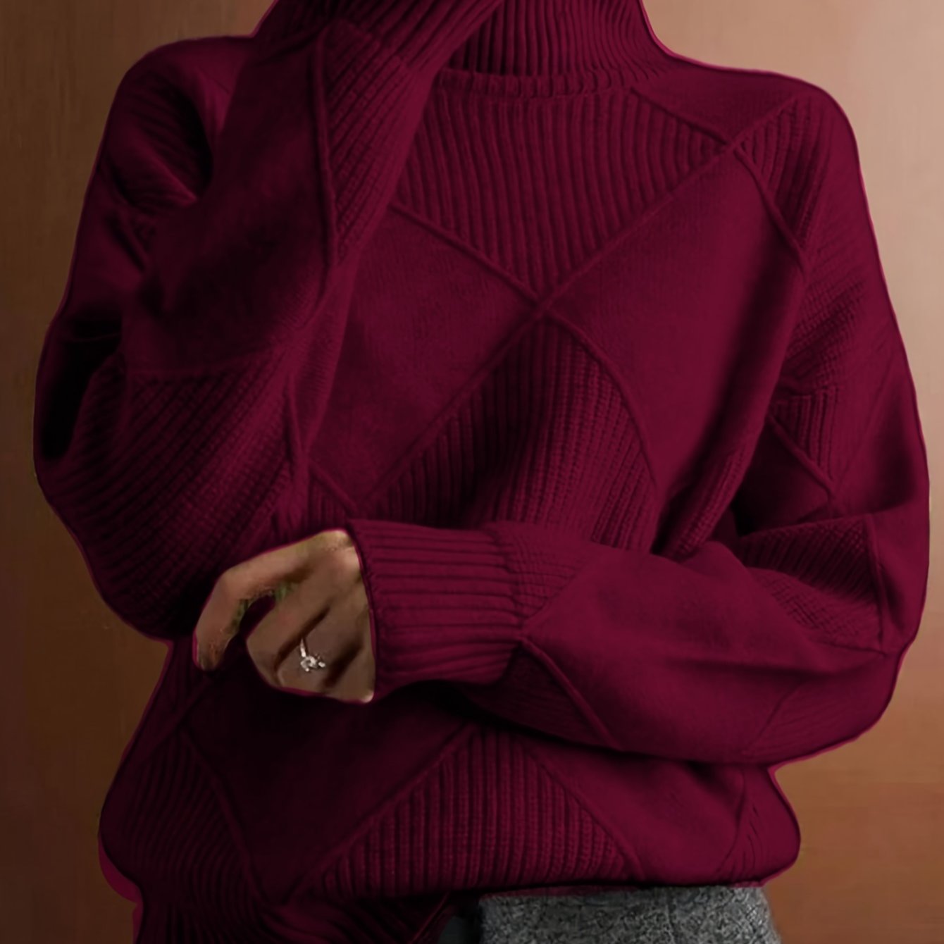 Jessie | Knitted Sweater with High Collar