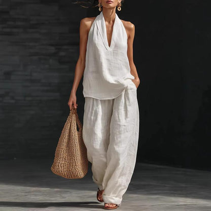 Ainhoa | Casual Tank Top and Wide-Leg Trouser Set