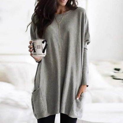 YVONNE - LONG SLEEVE DRESS WITH POCKETS