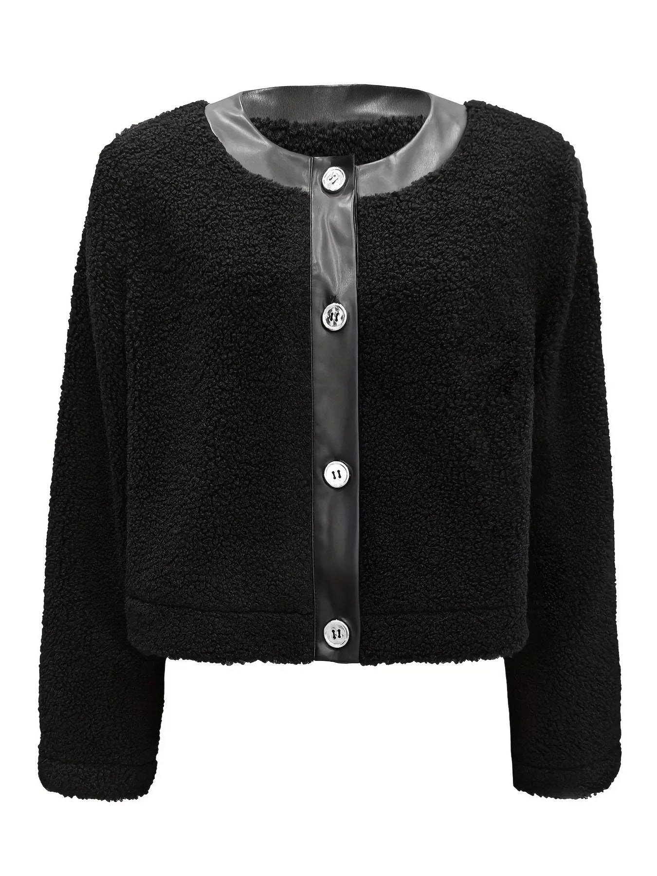 Amanda | Teddy Bear Button Up Jacket