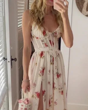 MARINA - CLASSY FLORAL MAXI DRESS