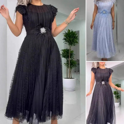 ESMAY - SOFT DRAPE PLEATED BODYCON DRESS
