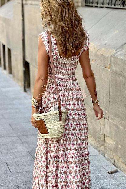 SAPPHIRE - FLORAL PRINT STRAPPY SUMMER DRESS