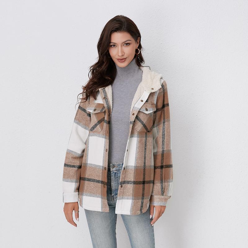 AMELIA™ - Women's Hooded Plaid Flannel Jacket for Fall and Winter