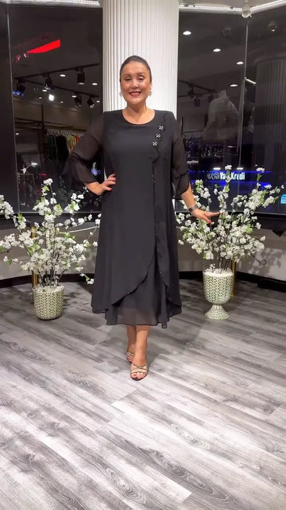 LAFRIZA - BREEZE FLOWY CHIFFON DRESS
