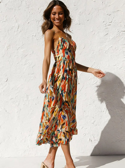 EDEN - BLOOMING STRAPPY MAXI DRESS