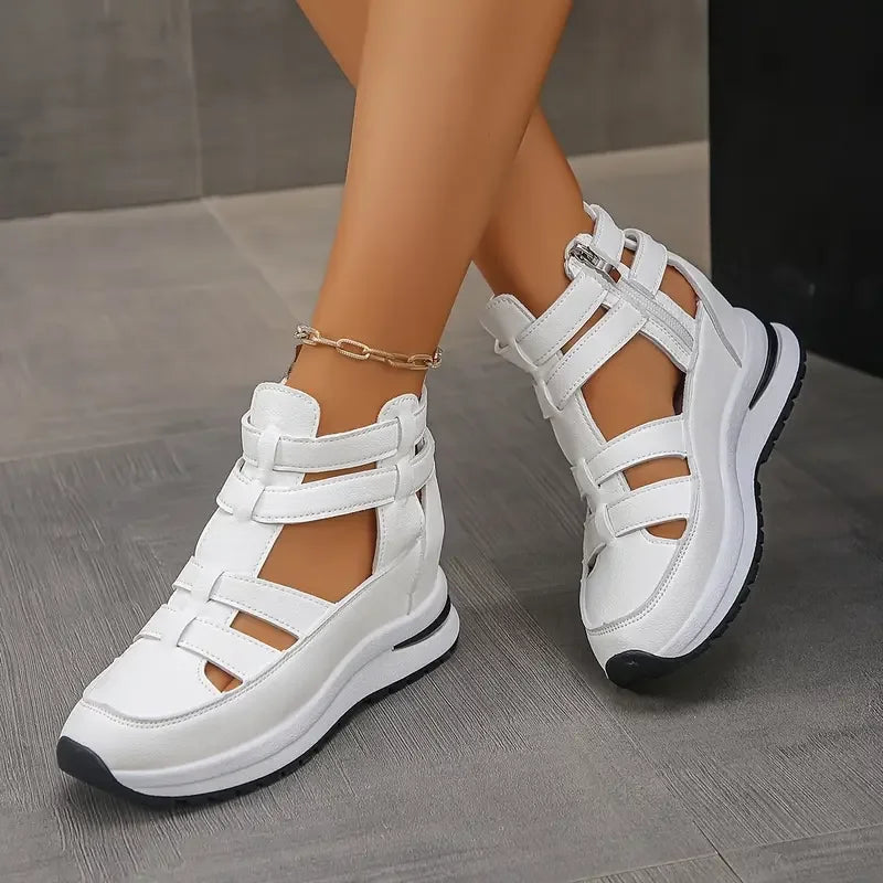 BAILA - TRENDY COMFY WEDGE SANDAL WITH ZIPPER