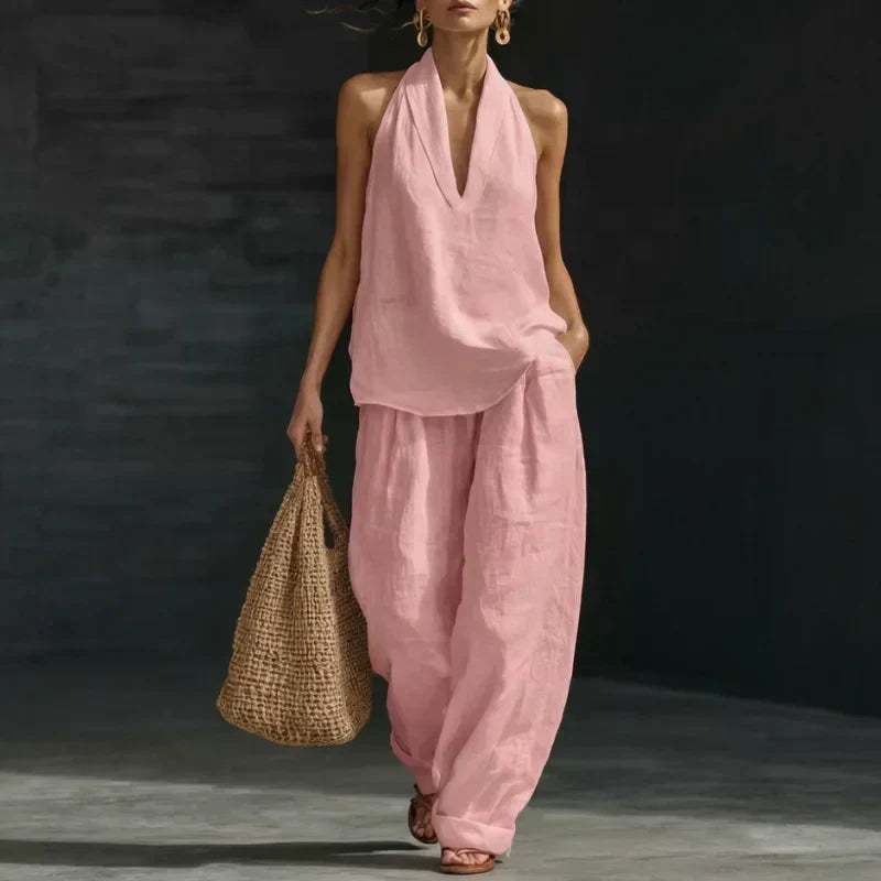 Ainhoa | Casual Tank Top and Wide-Leg Trouser Set