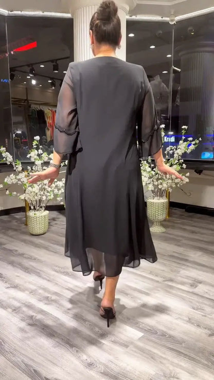 LAFRIZA - BREEZE FLOWY CHIFFON DRESS