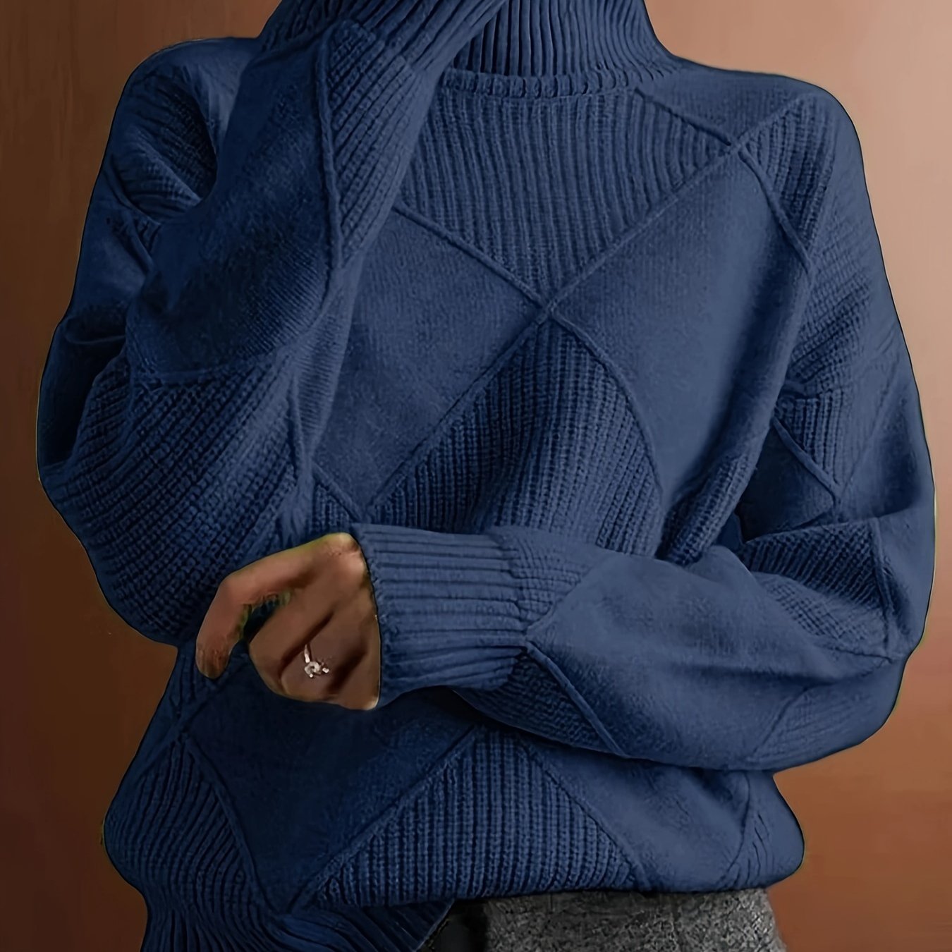 Jessie | Knitted Sweater with High Collar