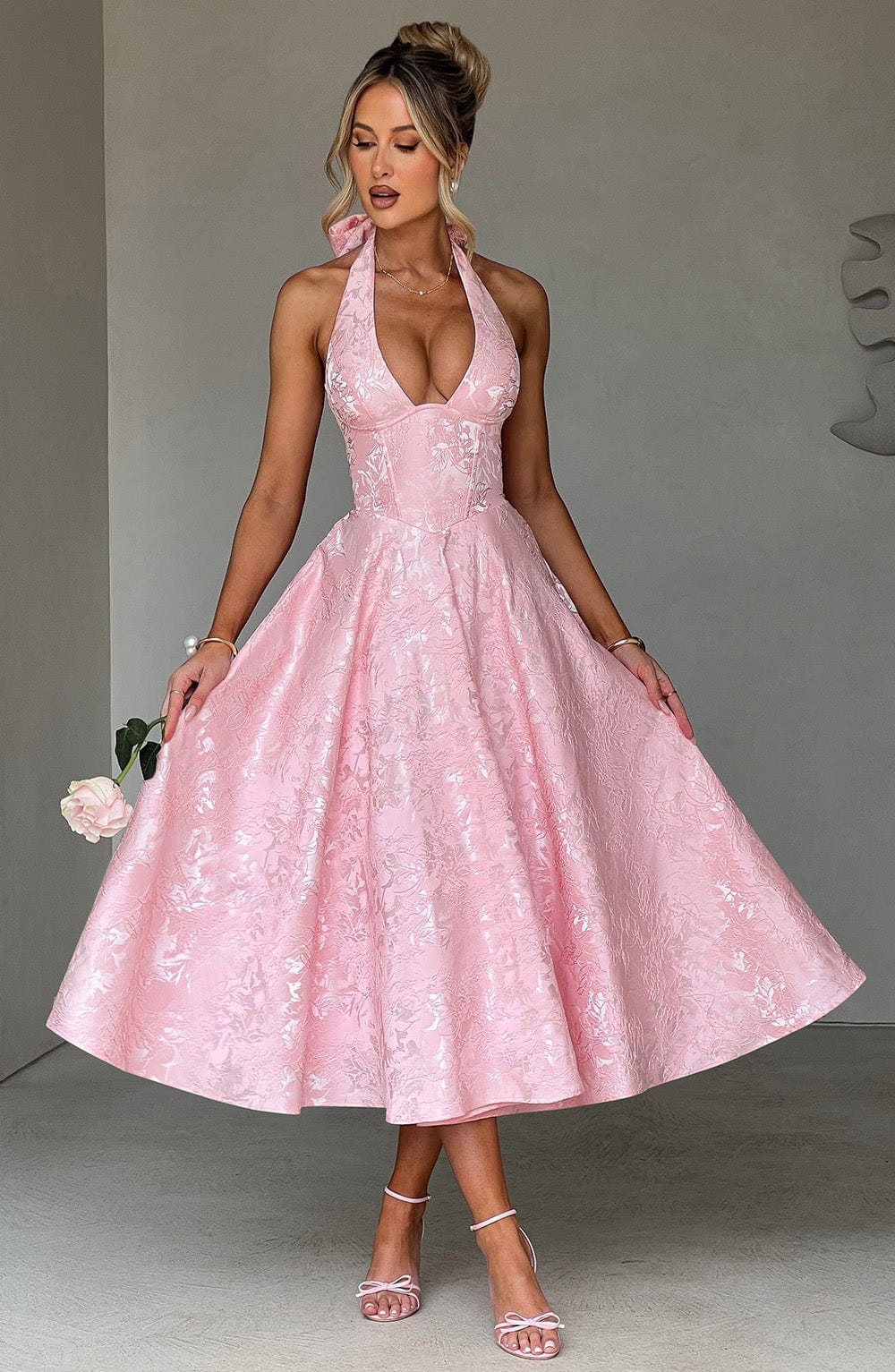 ALMIRA - SWEETHEART VINTAGE MIDI DRESS