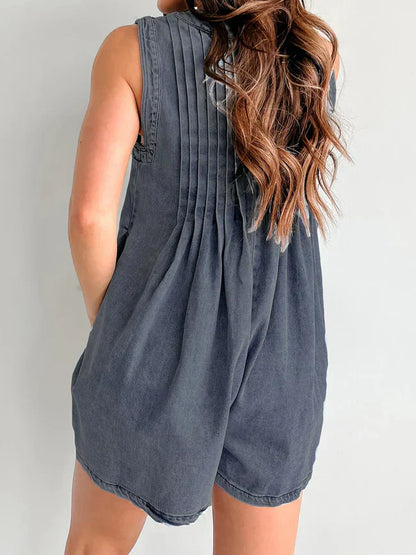 VANELLOPE - GO-TO ONE PIECE DENIM ROMPER