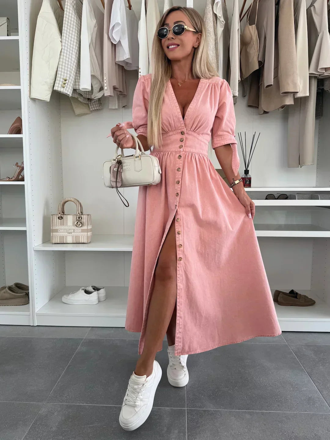 IVANIA - VIBRANT DENIM DRESS